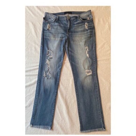 Rock & Republic womens distressed jeans with frayed hem. Size 16 - Picture 1 of 5
